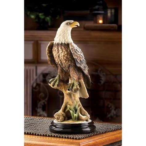 Standing Strong American Bald Eagle On Cliff Statue Eagle Statue