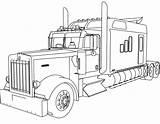 Coloring Truck Pages Semi Printable Trucks Monster Fire Big Rig Tow Template Cars Tractor Kenworth Choose Board sketch template