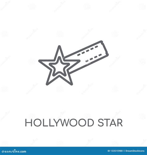 hollywood star linear icon modern outline hollywood star logo  stock