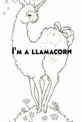 Llamacorn sketch template