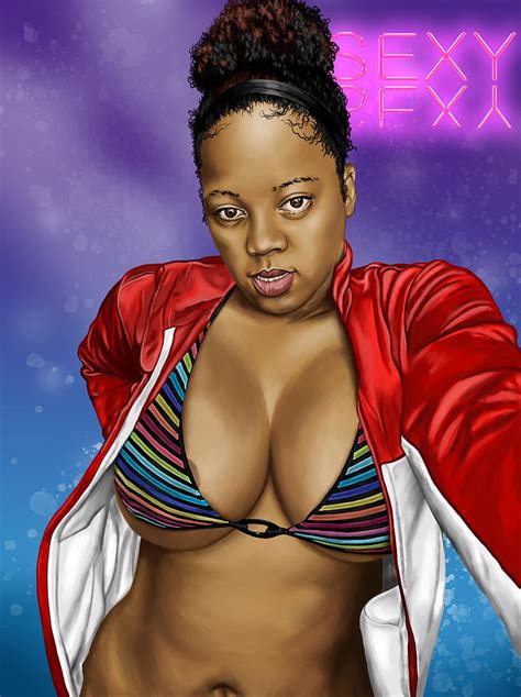 Sexy Ebony Big Boobs Digital Art By Benjamin Jules