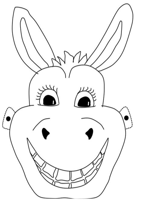 template donkey google search donkey mask animal masks  kids