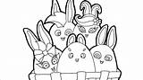 Bunnies Pages Colorare sketch template