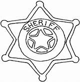 Coloring Sherif Estrella Badge Etoile Colorear Objetos Sheriff étoile Objets Clipartmag sketch template
