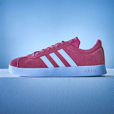 adidas womens ladies vl court suede trainers sports shoes lace  flat ortholite ebay