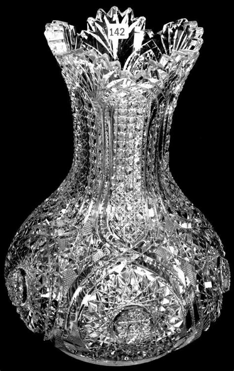 13 1 2 American Brilliant Cut Glass Vase