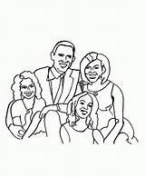 Coloring Family Pages Obama Barack Kids Clipart Presidents Printable Cliparts Print Color Clip February Google Choose Board Search Sheets Book sketch template