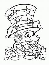 Coloring Pages July 4th Kids Funny Bunny Printables Choose Board sketch template