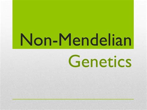 Ppt Non Mendelian Genetics Powerpoint Presentation Id 4643067