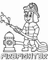 Firefighter Professions Fighter Firemen Topcoloringpages sketch template