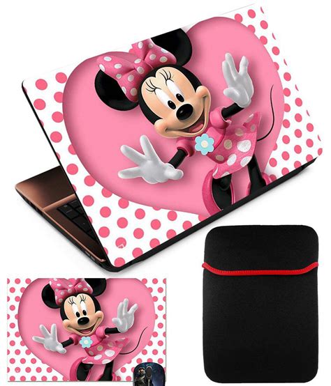 anweshas laptop skin pack    mouse pad  laptop sleeve minnie mouse buy