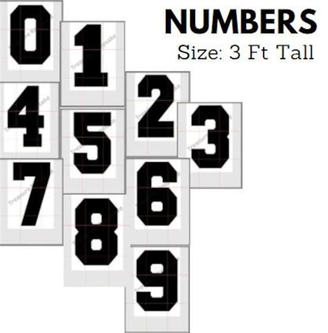 ft  numbers   bundlelarge foam number templatesmarquee etsy