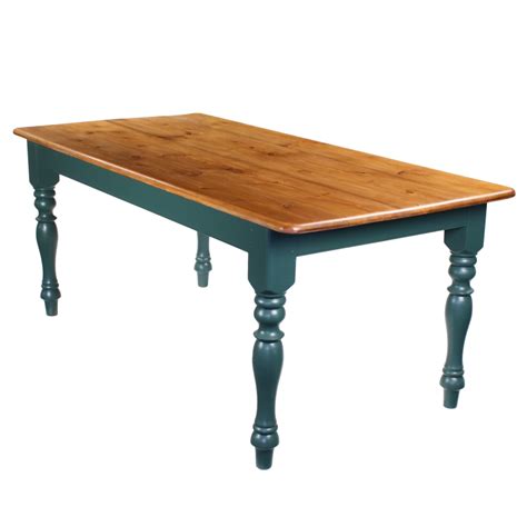 foot finished pine kitchen farmhouse dining table  ebay