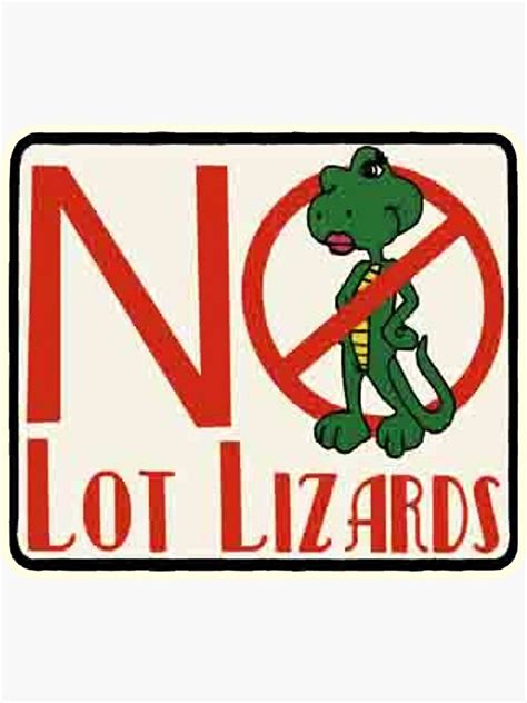 No Lot Lizards Vintage 1970s Sticker And Shirt Sticker By