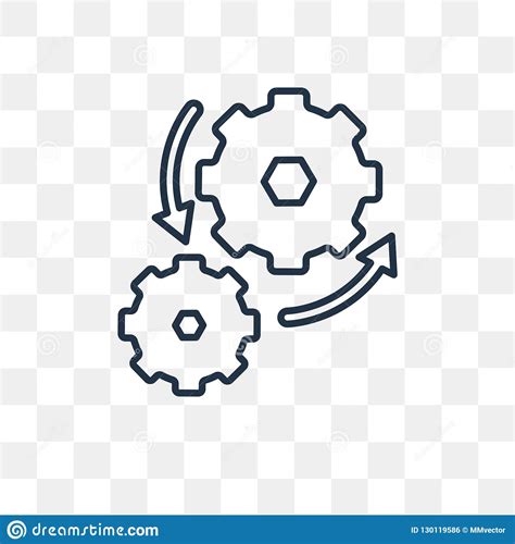process vector icon isolated  transparent background linear p stock vector illustration