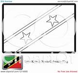 Nevis Kitts Saint Coloring Sample Illustration Flag Royalty Clipart Vector Lal Perera sketch template