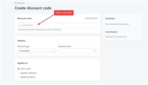 create  discount code  shopify beeketing