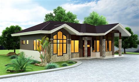 bohol inspired bungalow house  philippines design  idon biet thu