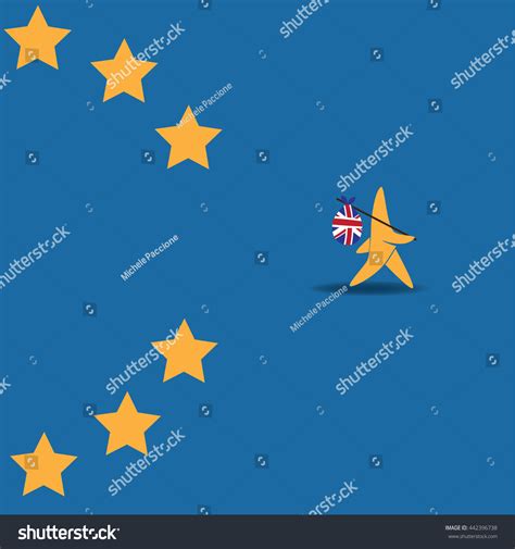 brexit star walking  eu flag stock illustration  shutterstock