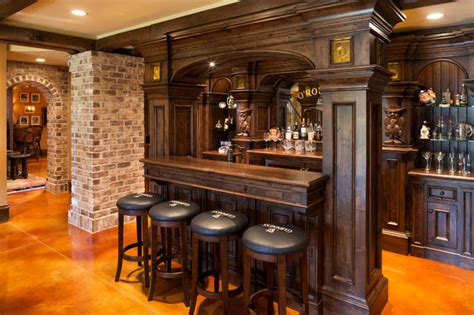 elegant english country home traditional home bar