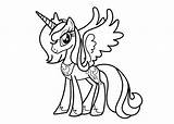 Celestia Coloring Princess Pages Pony Little Getdrawings sketch template