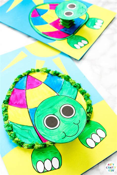 printable  turtle paper craft  kids arty crafty kids