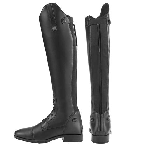 riding sport ladies black synthetic leather field boots dover saddlery
