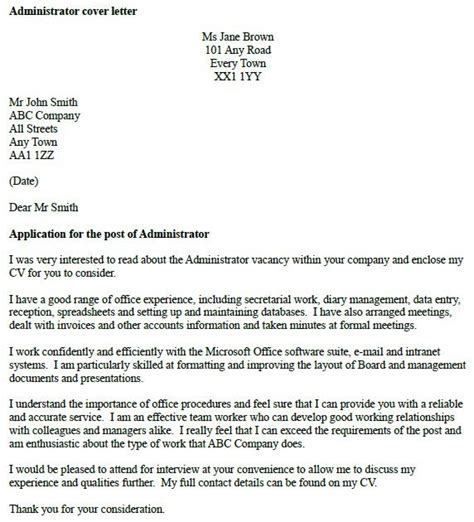 letter  application letters  administration application form uk