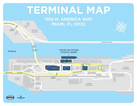 map  miami florida cruise ship terminal printable maps