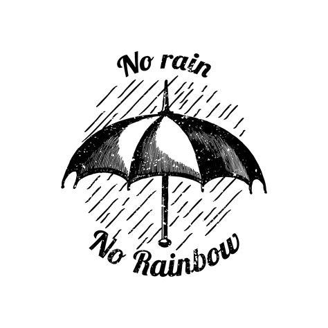 no rain no rainbow illustration download free vectors clipart