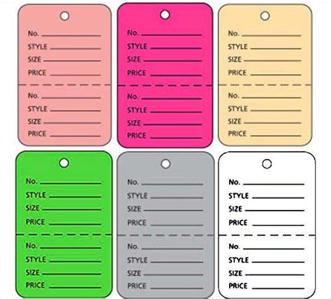 printable price tags template  inventory tag template