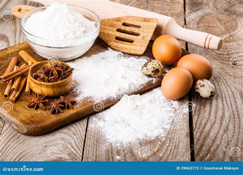 basic ingredients  baking stock image image  spoon recipe