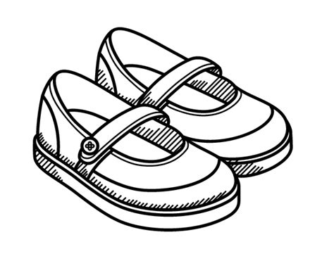 girl shoes coloring page coloringcrewcom