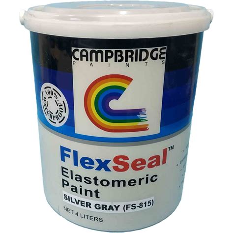 campbridge flexseal elastomeric paint silver gray fs   gallon silver grey xde shopee