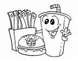 Fast Food Coloring Pages Coloringcrew sketch template
