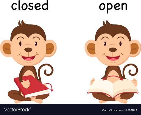 words closed  open royalty  vector image