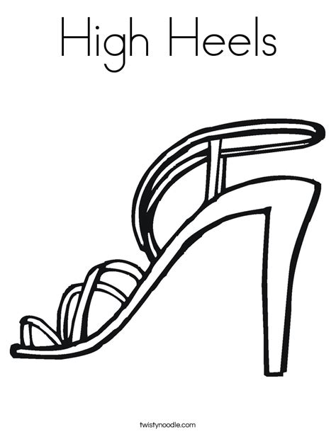 high heels coloring page twisty noodle
