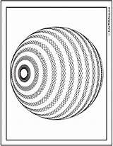 Coloring Pages Geometric 3d Sphere Pattern Diamond Print Detailed Patterned Customize Striped Colorwithfuzzy sketch template