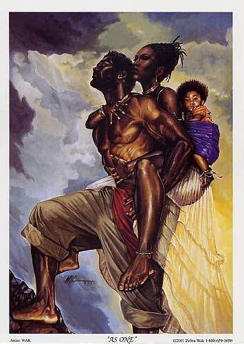 As One 32x24 Print Wak African American Art