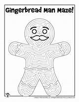 Gingerbread Mazes Maze Woojr sketch template