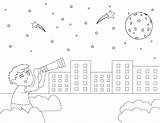 Astronomy sketch template