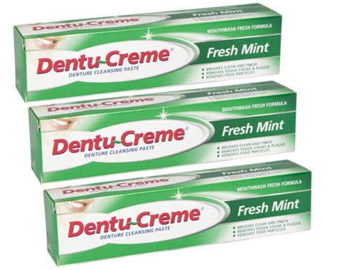 dentu creme denture cleansing fresh mint toothpaste ml  sale