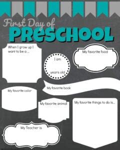 day  preschool signs
