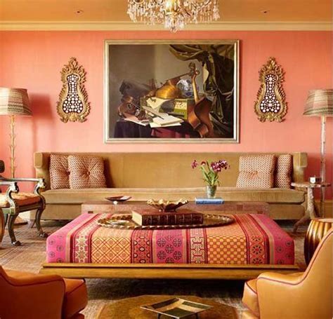 colorful india inspired interiors paint pattern