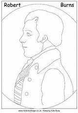 Burns Colouring Robert Pages Kids Activities Activityvillage Night St Supper Andrews Portrait Crafts Sheets sketch template