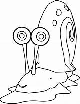 Coloring Snail Gary Spongebobs Pet Wecoloringpage sketch template