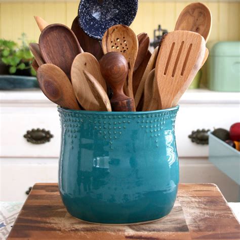 extra large utensil holder  color choices  bay pottery