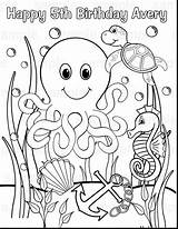 Sea Coloring Pages Ocean Creatures Life Animals Animal Print Printable Beach Adult Under Detailed Color Marine Realistic Chance Cloudy Meatballs sketch template