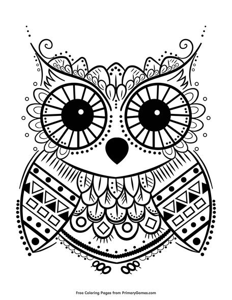 happy birthday owl coloring pages