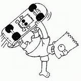Skateboard Coloring Pages Skateboards Simpson Bart Kids Crafts Simpsons Cameo Snoopy Couture Silhouette Books Cool sketch template